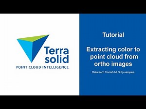Extracting Color to Point Cloud from Ortho Images Using TerraScan and TerraPhoto
