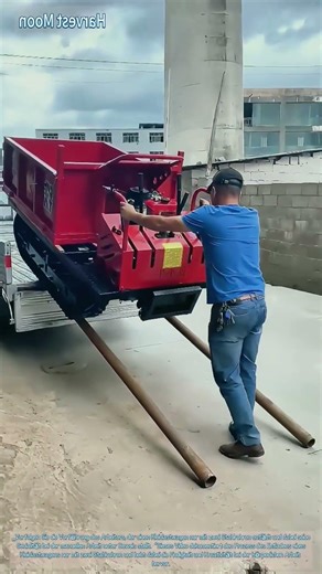 Entladen eines Kleinlastwagens nur mit einfachen Werkzeugen!