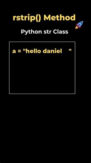 7. rstrip() method in String class | Python #coding #datascience