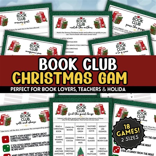 Book Club Christmas Guess Who Game: Holiday Party Fun (PDF) - Etsy