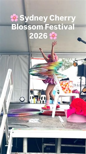Sydney Cherry Blossom Festival 🌸 Hula Hoop Show! ⭕️✨ #hulahoop #sydney