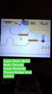 Super Mario World Walk-Through Super Nintendo Cheese Bridge Area Level 4