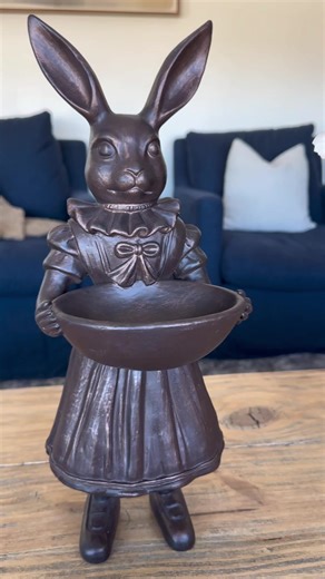 Your favorite Bronze Royal Rabbit Statue has returned from hibernation! Complete your collection... because everyBUNNY needs someBUNNY to enjoy every season of life with!🐰❤🐰 🐰A Perfect Spring & Easter Accent – This rabbit statue instantly elevates your Easter decor and adds a touch of whimsical charm to any space. Place it on your entryway table, mantel, or kitchen counter for an effortless seasonal refresh. 🐰Stylish & Functional – The built-in dish makes it more than just decor! Use it to h