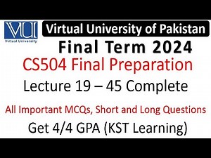 CS504 Final Term Preparation 2024 | CS504 Final Term Preparation
