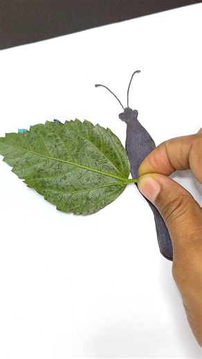 Painting with leaf 🍃 Art for kids #art #creativity #leaves #painting #nature #shortsfeed #kidsvideo