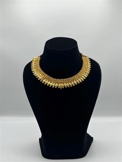 Gold Plated Temple Jewellery Choker, Indian Bridal Mini Haar, Nepali Teej Necklace, South Asian Wedding Jewelry Gift - Etsy