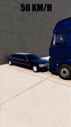 Mercedes S600 Guard Limo vs Actros Truck – Ultimate Crash Test! 💥