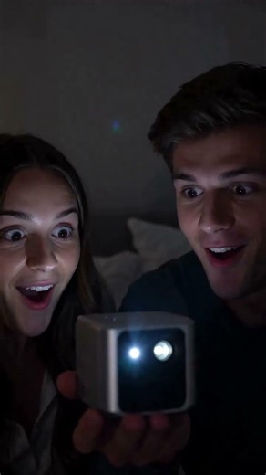 M100 Mini LED Projector That Turns Any White Wall Into a 100-Inch Screen