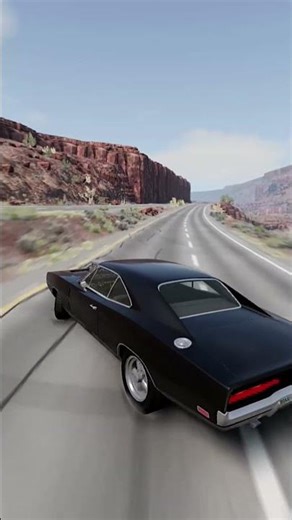 Dom’s 1980 Dodge Charger Hits Spike Strip 😱💥 | BeamNG Drive Crash #shorts #beamngdrive #beamng #gta