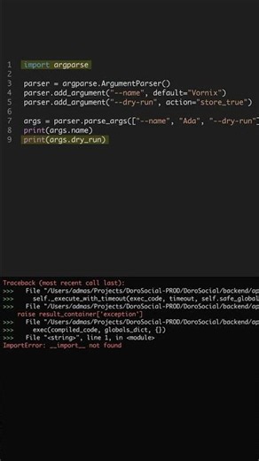 Parse Command Flags with Argparse #shorts