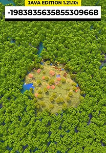 Minecraft seed | Abandoned village surrounded by mangrove swamp