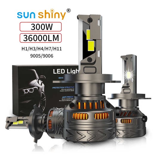 Sunshiny V32 High Power 300W 36000LM LED Headlight Bulb White Light High/Low Beam H4 H7 H1 H11 9005 9006 9012 for Car Truck