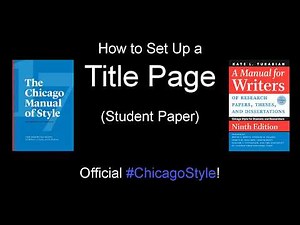 How to Set Up a Title Page in Chicago Style (Student Paper)
