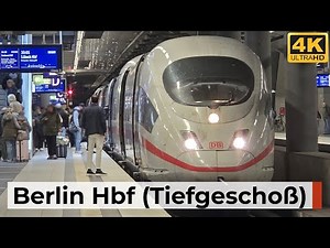 Berlin Hbf (Tiefgeschoß) 05.04.2025 - Unterirdischer Bahnverkehr: ICE, RE, RB & Oberleitungswartung