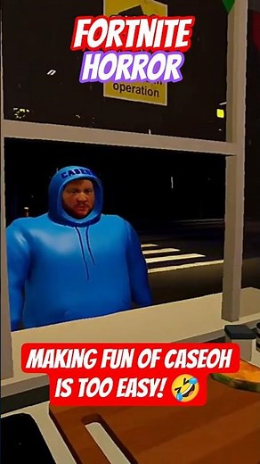 CaseOh's unfiltered reaction to Fortnite horror! 🤣 #funny #horror #fortnite #shorts