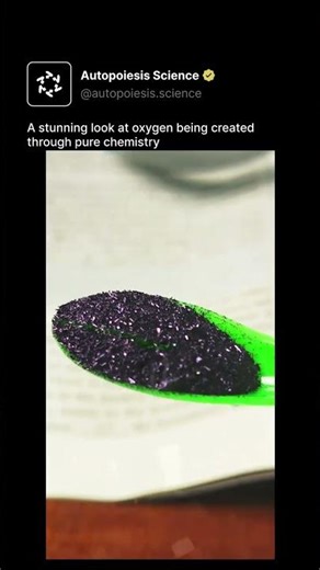 A stunning look at oxygen being created through pure chemistry