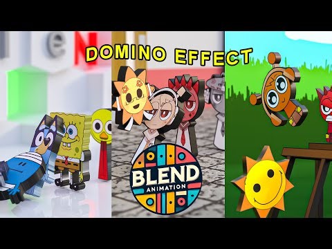 SPRUNKI DOMINO EFFECT & TETRIS COMPILATION