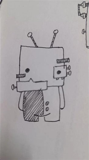 Cute & Easy Robot Drawing Tutorial | Simple Robo Sketch for Beginners 🤖✨