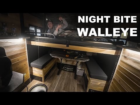 Overnight Ice Fishing (Catching Walleye At Night)