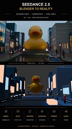 Seedance 2.5 Turned a Blender Animation Into a Real Movie