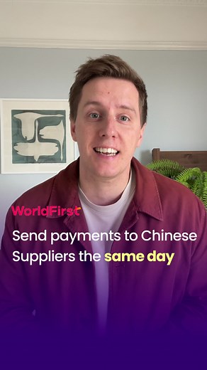 ⏱ Pay quickly for faster shipments. 💸 With WorldFirst, 90 % of USD payments to Mainland China and Hong Kong arrive within 1 business day. 🚀 Keep your supply chain moving and stay ahead of your competitors. | WorldFirst