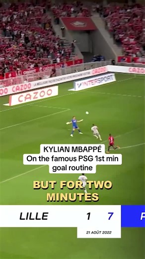 Kylian Mbappé on the famous PSG 1st min goal routine Credits Prime Video #football #Soccer #mbappe #psg #translated