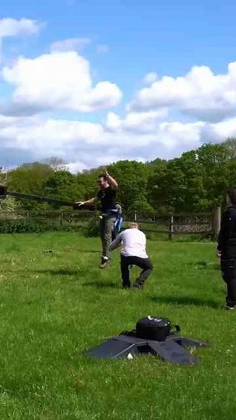 Flying like an eagle! Thanks for having me out! @colinfurze #engineering #science #stunt