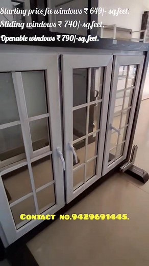 225 reactions · 23 shares | #upvcwindows #upvcdoors Starting price fix windows ₹ 649/-sq,ft. Sliding windows ₹740/-sq,ft. Openable windows ₹790/-sq,ft. ☎️ 9429691445. #heavydiscount #highlightseveryonefollowers2025 #reelsvideo | Planet Interio | Facebook