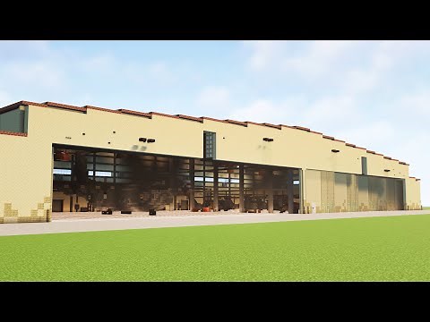 Minecraft C-130 Aircraft Hangar Tutorial (1/3)
