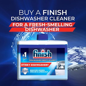 Introducing Finish Dishwasher Cleaner. It deep cleans your machine, removing grease so it performs at its best. | Finish SA