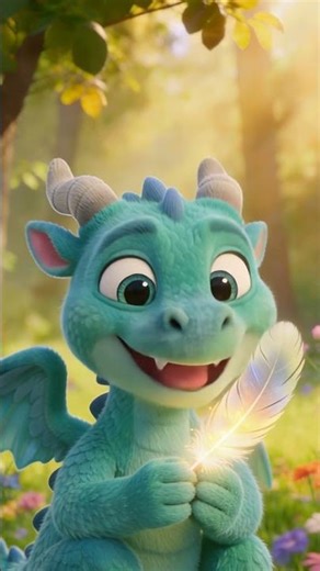 Magic Feather, Big Sneeze 😂🪶 #shorts #dragonstime #cartoon