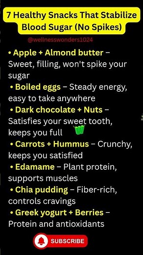 7 Healthy Snacks That Stabilize Blood Sugar (No Spikes)