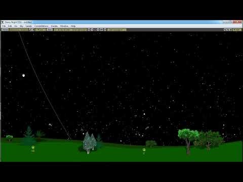 Starry Night software demonstration showing the ecliptic