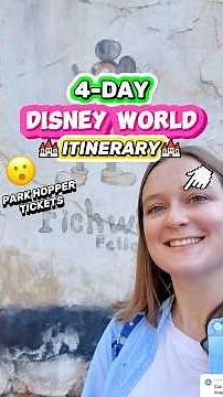 EASY 4-Day Disney World Itinerary! 😮🏰(Park Hopper Tickets & Planning Tips)