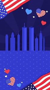 Free stock video - An animation of 9.11 patriot day illustration