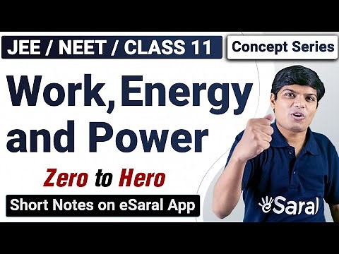 Work, Energy & Power Basics | Physics Class 11, JEE, NEET | Short Notes & Practice Questions |eSaral