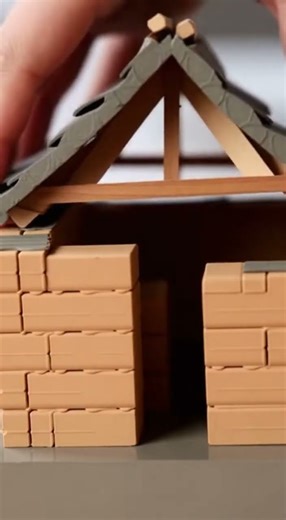 Tiny Clay House Magic! 🔥 #ClayCraft #MiniatureHouse #DIY #ClayArt #Miniatures #Crafting #Shorts