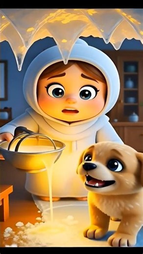| Funny Dog Short | 3D Pixel Story(Alternate option)Puppy vs AC ❄️😂 | Baraf Mein Fasa Cute Dog |