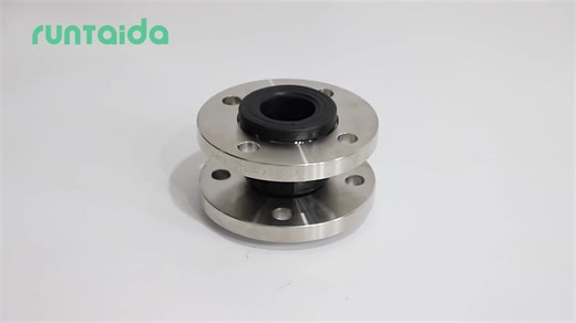 Bellow Double Sphere Flexible Connector Coupling EPDM Rubber Expansion Joint With Flange