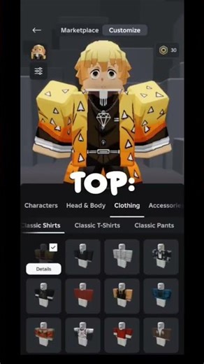 How To Make Zenitsu In Under 200 rbx! #zenitsu #demonslayer #roblox