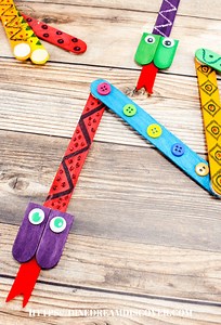 Popsicle Stick Snake Craft Mix-N-Match