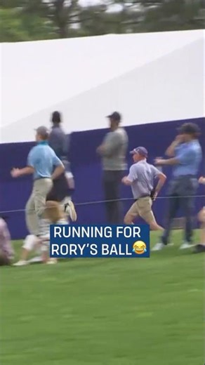 Rory McIlroy Tee Shot Goes Offline and Spotters Sprint to Find the Ball