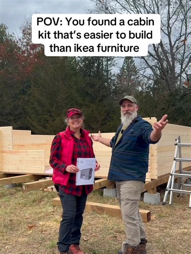 It's this easy to build a bunkie! #logcabin #fyp #build #lincolnlogs #bunkie