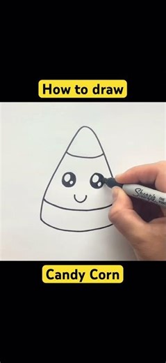 How to draw Candy Corn #shorts #drawing #draw #candycorn #candy #fun #howtodraw #fun #art #colour
