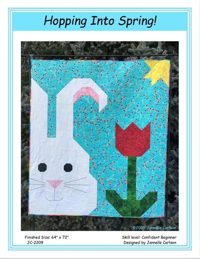 Hopping Into Spring! Quilt Pattern - 64" X 72" - Etsy