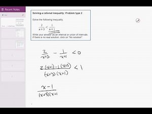 18 08 Solving a rational inequality: Problem type 2