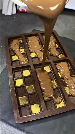 Homemade Mini Chocolates with a Crunchy Kinder Filling! #asmr #kindersurprise #kinderbueno