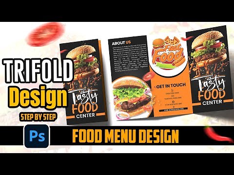 Food Menu Design | Trifold Design | Photoshop Tutorial | Graphic Design | Part 1