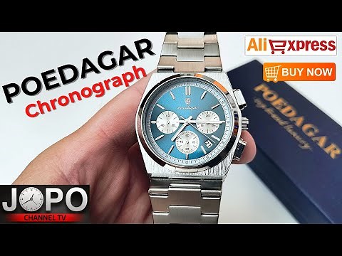 POEDAGAR 970 Luxury Chrono Watch Tissot PRX Homage Watch│Poedagar Watch Review│Subtitles