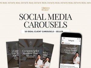 10 Real Estate Instagram Carousel Post Templates | Ideal Client - Seller | Working With Sellers | Realtor Social Media - Etsy